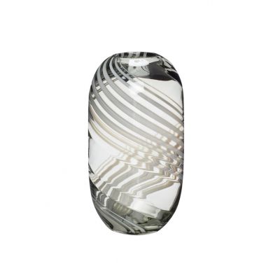 Vase Glas grün/weiß Hübsch Interior EINZELSTÜCK